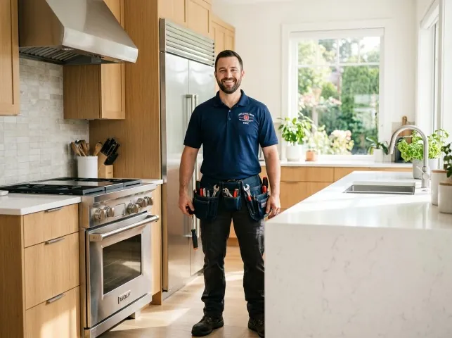Appliance Repair Hero technician in a Arabi, LA kitchen after an appliance repair